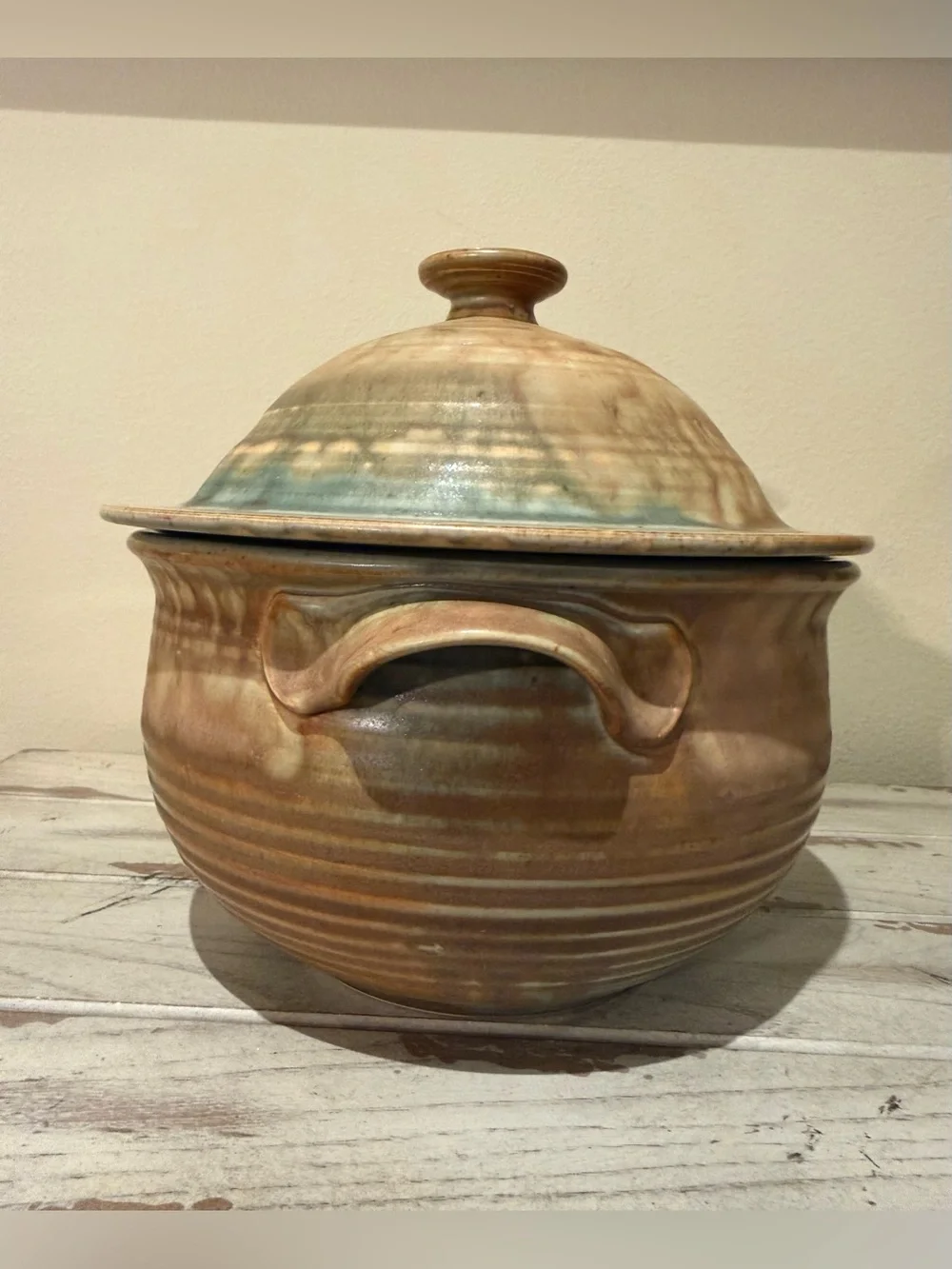 Vintage Tom Jones Pottery Fairhope AL Signed Chimney Steamer Cooking Pot 2010